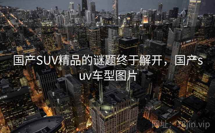 国产SUV精品的谜题终于解开，国产suv车型图片