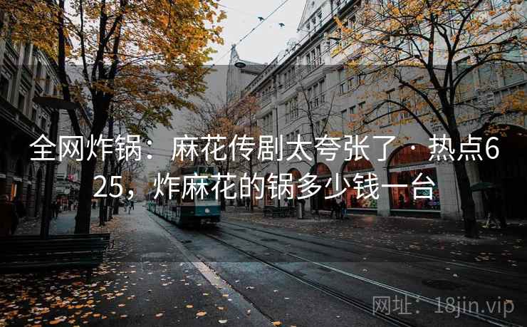 全网炸锅:麻花传剧太夸张了 · 热点625,炸麻花的锅多少钱一台